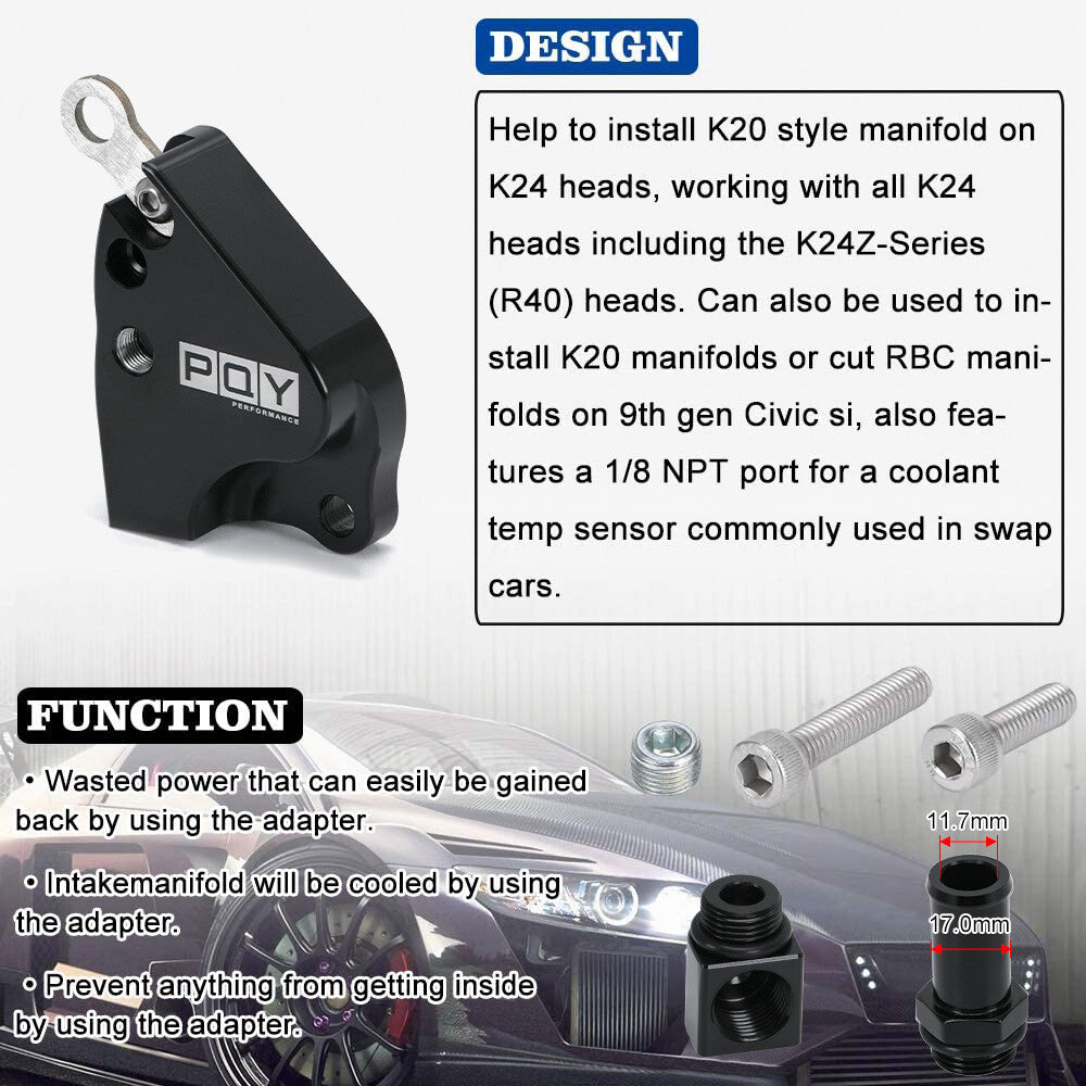 for Honda for Acura K Series Pro Series Intake Manifold Adapter K Swap K20 K24