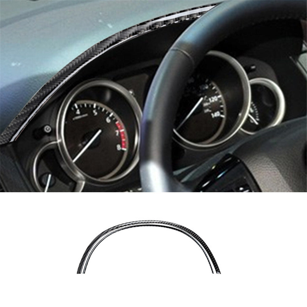 2X Carbon Fiber Interior Speedometer Strip Cover Trim for Mazda CX-9 2010-2015