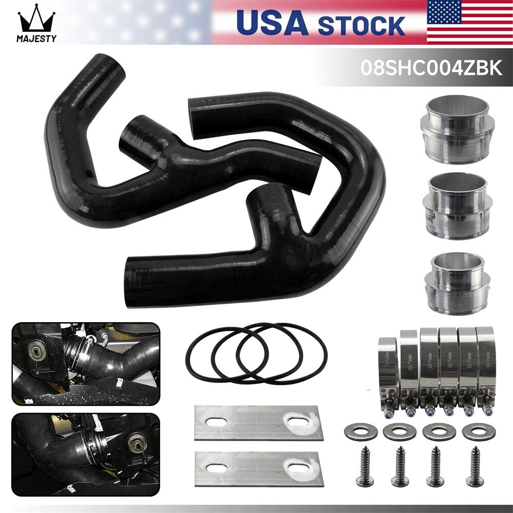 Silicone Turbo Intercooler Pipe Hose for Golf MK5 MK6 GTI 2.0 FSi W/Adapters BK