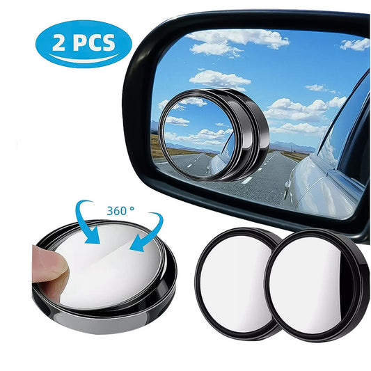 Rear View Mirror Round HD Glass Convex 360¡ã Side for Car 2Pc Blind Spot Mirrors