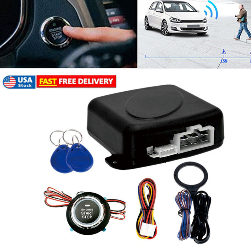 Universal 12V Ignition Switch, Engine Start Button, Keyless Entry Starter Kit