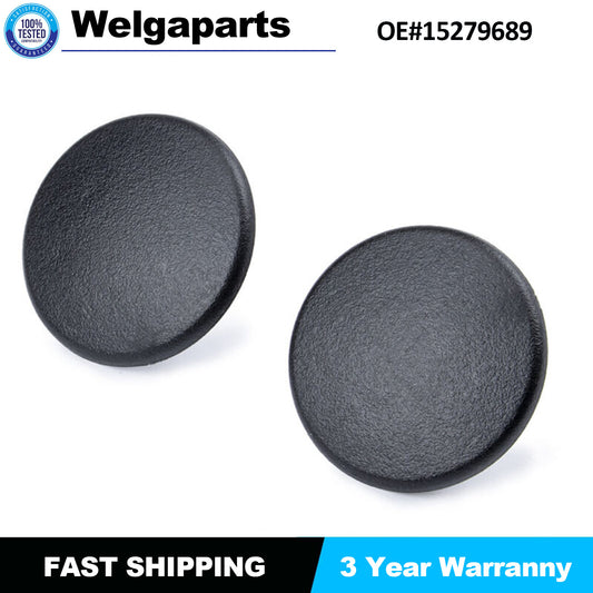 2x Black Rear for Seat Armrest Bolt Cover Cap For 2007-2018 for Chevy Suburban for GMC for Yukon