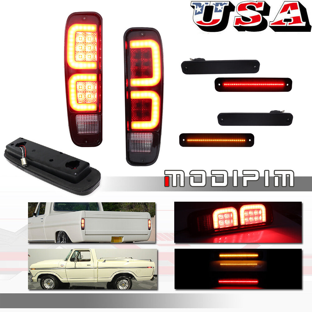 Suitable for Ford trucks 78, 79, 6-piece taillights, side markings front and rear F100, F150, F250