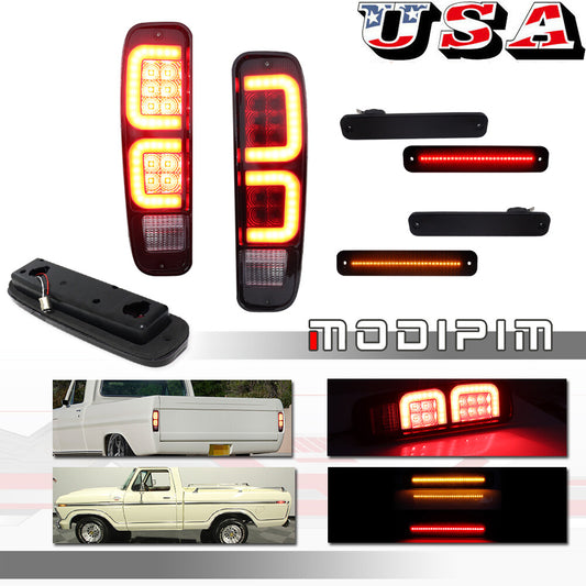 Suitable for Ford trucks 78, 79, 6-piece taillights, side markings front and rear F100, F150, F250