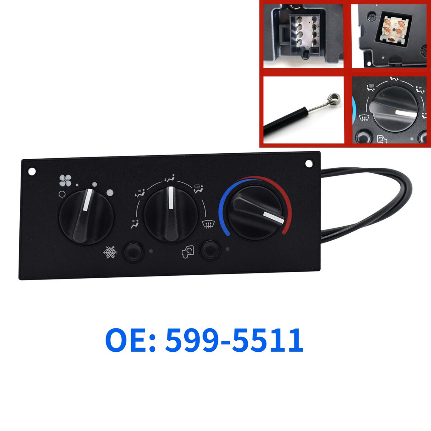 A/C Control Switch Panel for Kenworth C500 2002 2003 2004 2005 2006 599-5511