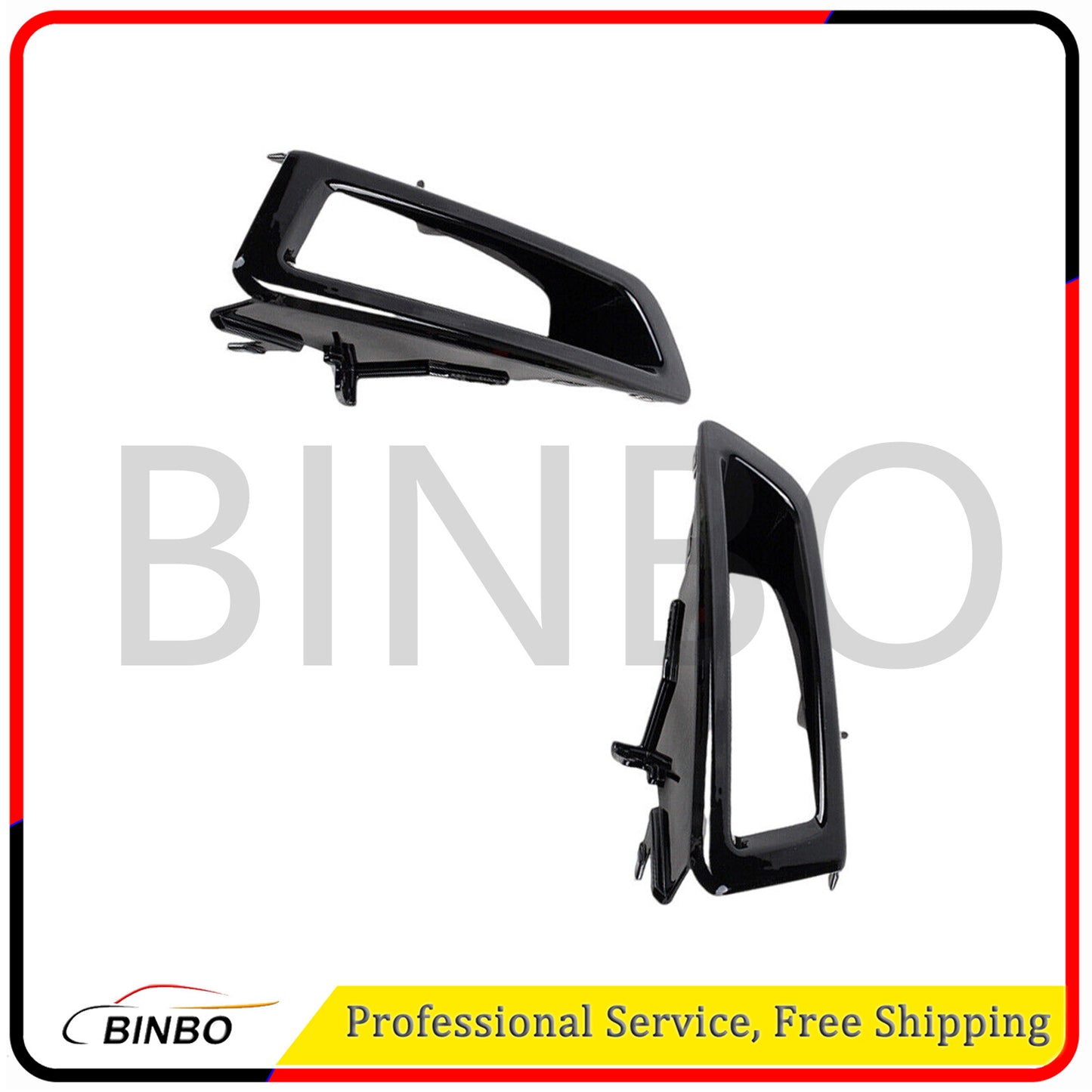 Fit for Land Rover Discovery Sport Front Fog Light Lamp Black Cover Trim 2015-18