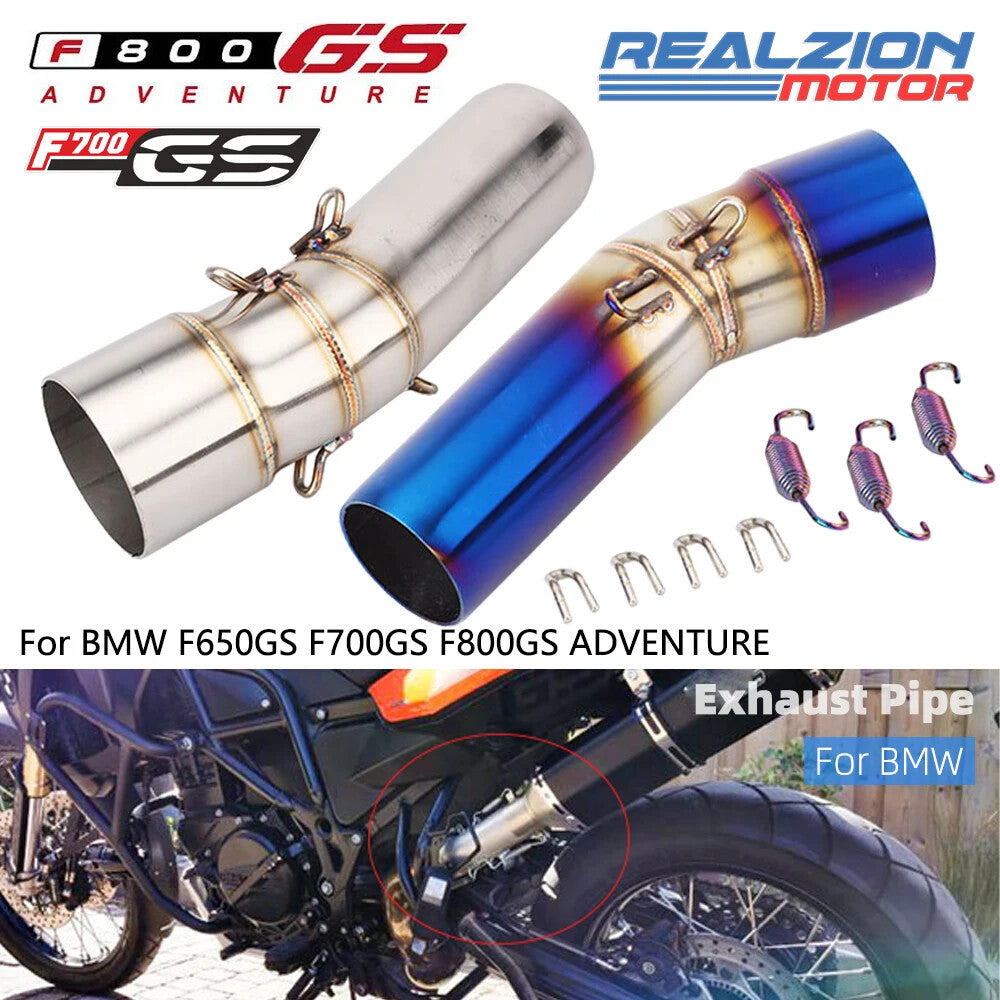 Exhaust Middle Pipe for BMW F650GS F700 F800 GS Slip On Link Pipe Connect Tube