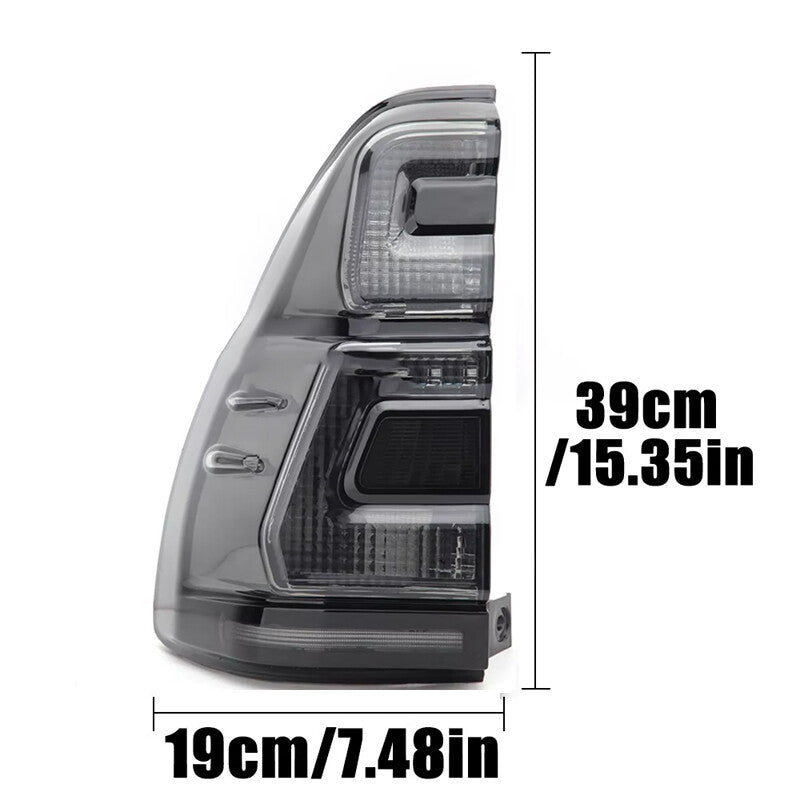 1 Pair Tail Light Rear Lamp Smoked for Toyota for Land Cruiser Prado J120 2003-2009