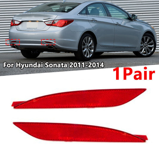 for Hyundai Sonata 2011-2013 Rear Bumper Red Reflector Lens Pair