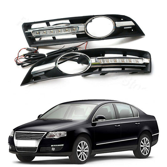 1Pair LED DRL Daytime Running Light Waterproof for VW for Passat B6 2006-2011