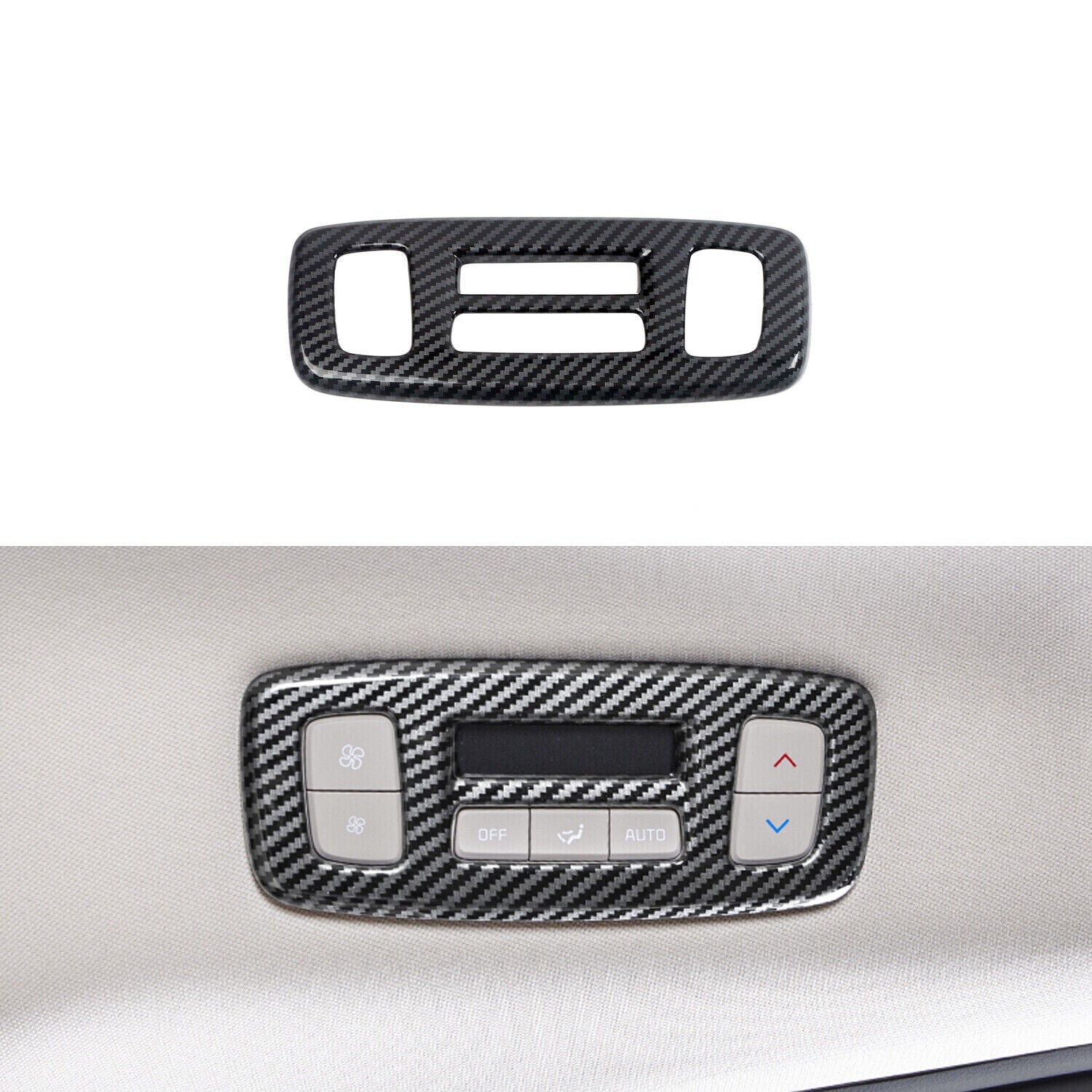 for Kia Carnival 2022-2023 Carbon Fiber Rear Roof AC Button Control Frame Trim