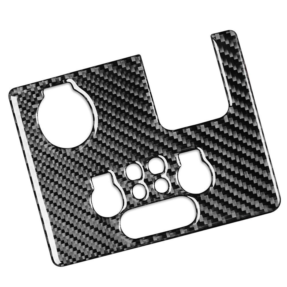 Rear Control Knob Panel Cover Carbon Fiber Black for Infiniti JX35 QX60 2013-16