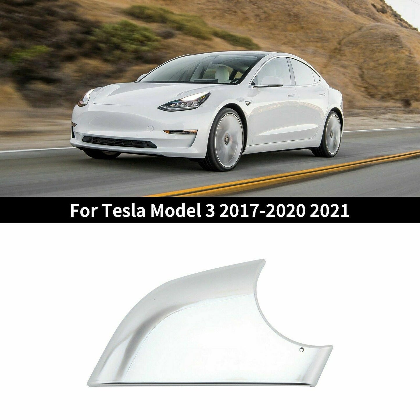 for Tesla Model 3 17-20 2021 Right Side Wing Mirror Covers Holder Lower Tray AT