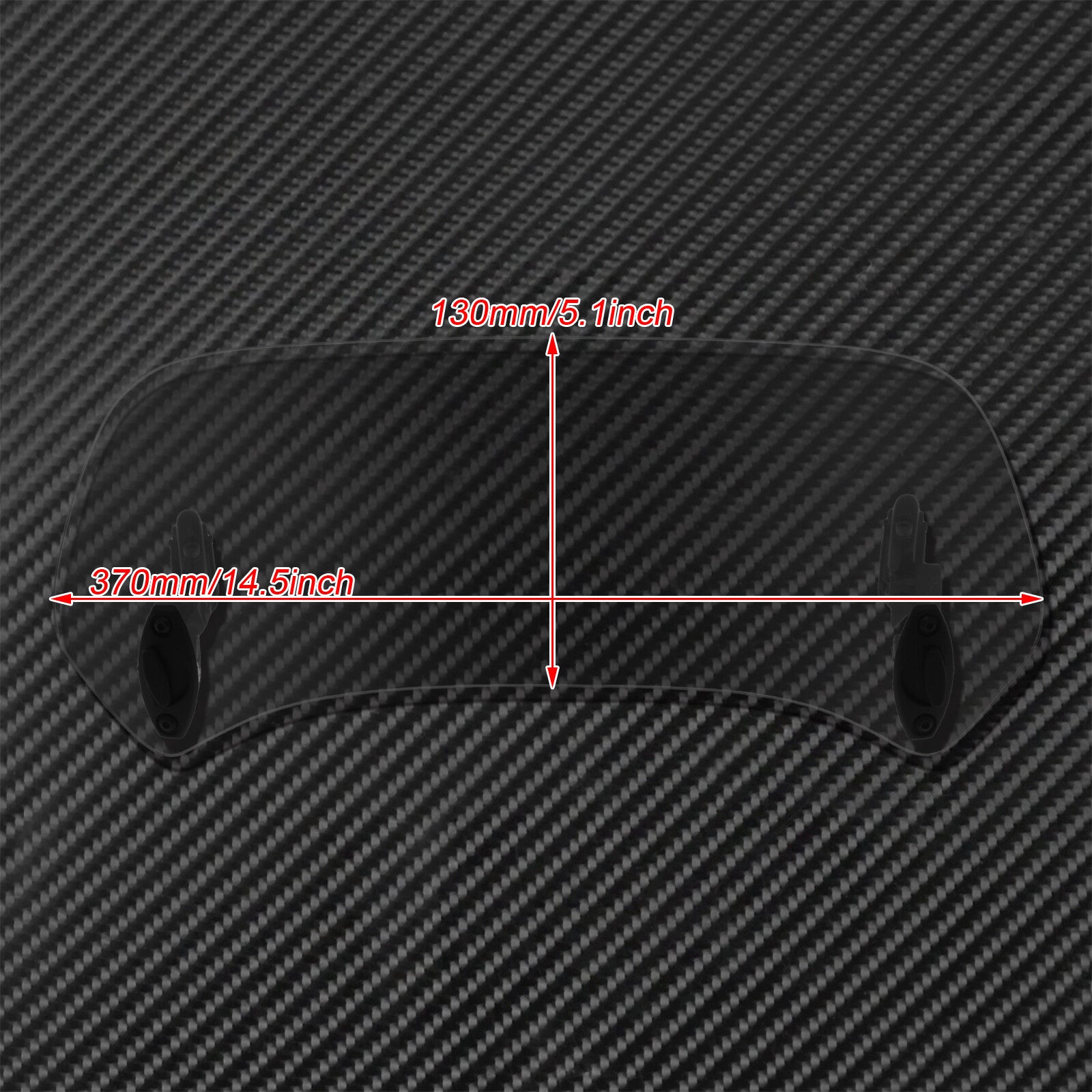 Motorcycle Clip On Adjustable Windshield Windscreen Extension Air Deflector