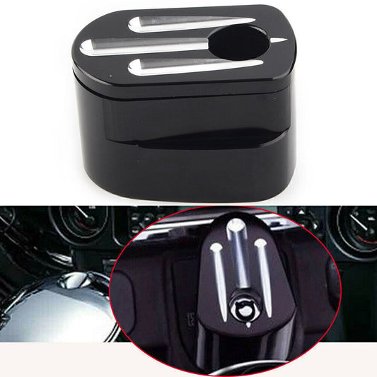 Billet Aluminum Black Ignition Switch Cover for Harley Street Road Glide