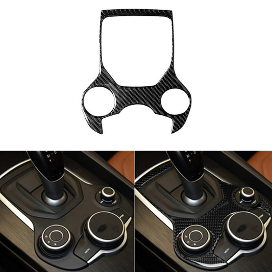 Carbon Fiber Inner Gear Shiter Panel Cover Trim for Alfa Romeo Giulia 2017-2019