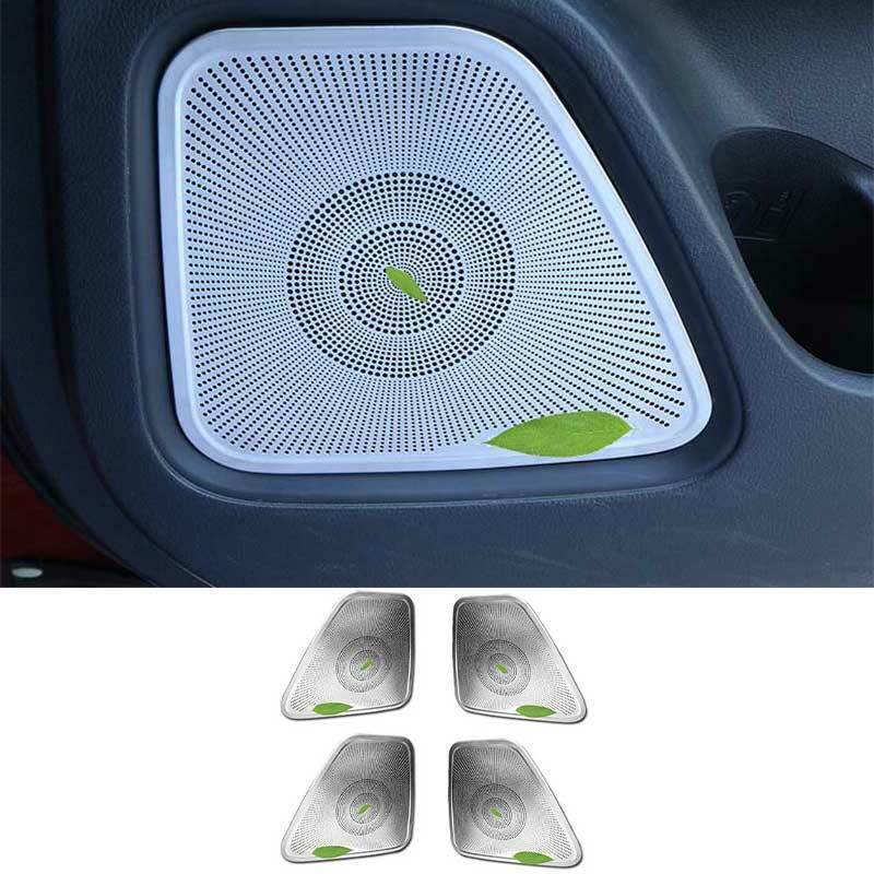 for Mitsubishi Outlander 2013-2020 Matte Silver Inner Door Speaker Cover Trim 4P