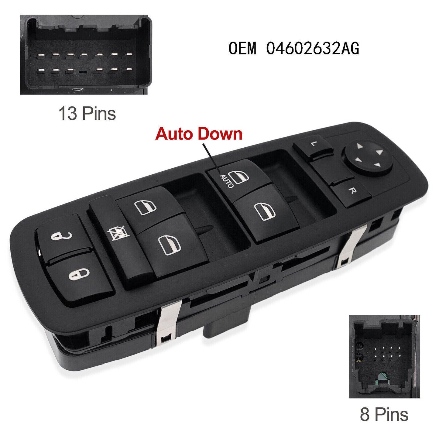 for Chrysler / for Dodge / for Ram / for Jeep Driver Side Master Power Window Door Control Switch