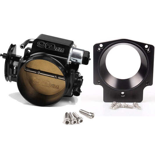 92mm Throttle Body+TPS IAC Adapter Plate for Chevy GM Gen III LSX LS LS1 LS2 LS7