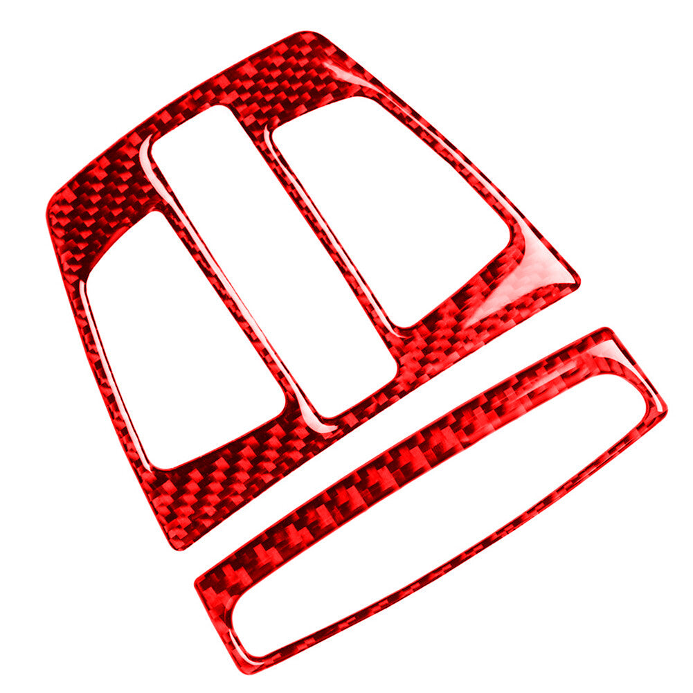Red carbon fiber reading light panel trim for BMW F20 F30 F34 F32 X5 2012-2017