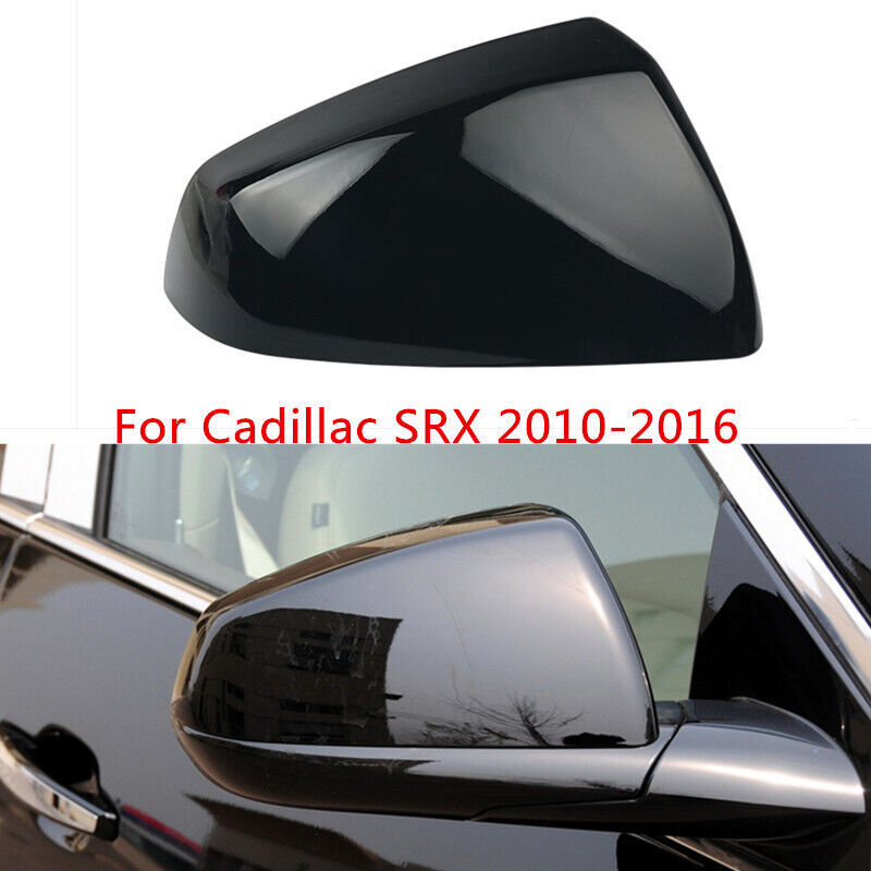 Black Rearview Side Wing Mirror Shell Cover Cap Right for Cadillac SRX 2010-2016