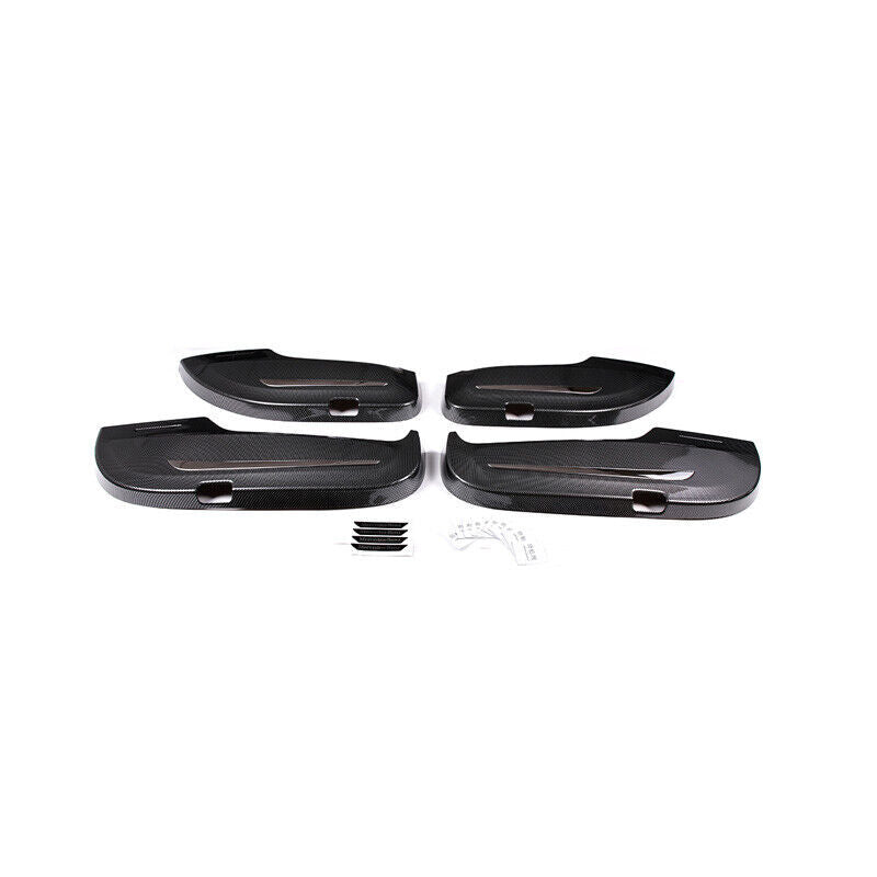for Benz C class W206 2022+ Interior Door Anti-Kick Panel Cover ABS Carbon Fiber
