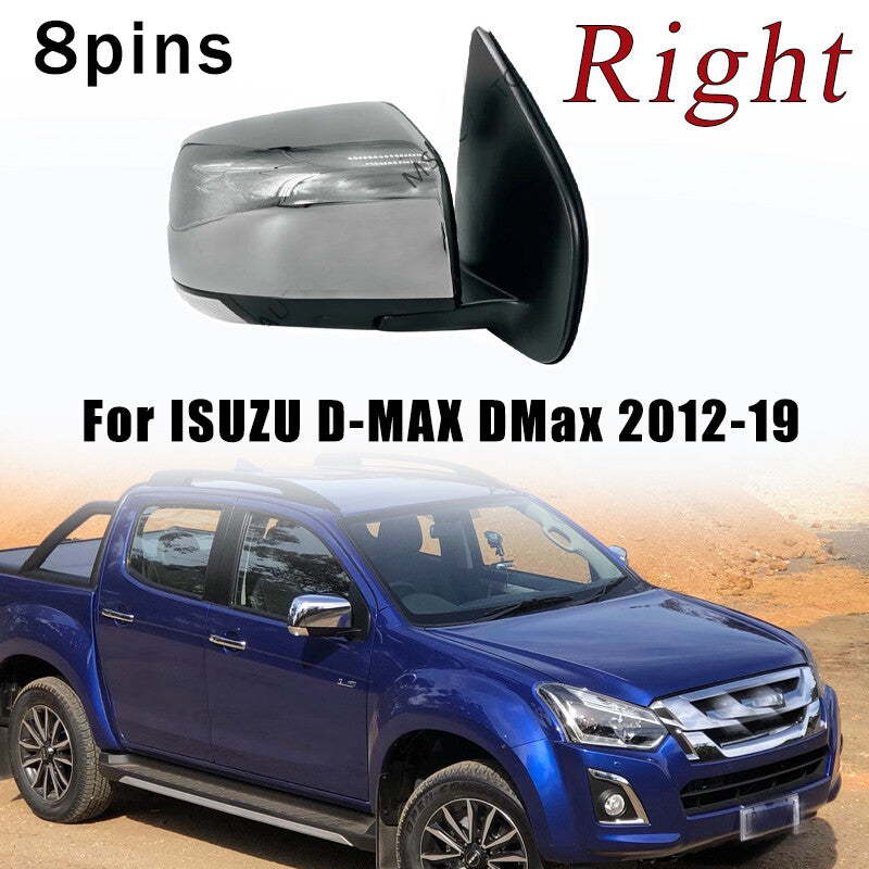 Right rearview mirror with turn signal folding lens suitable for ISUZU D-MAX DMax 2012-19