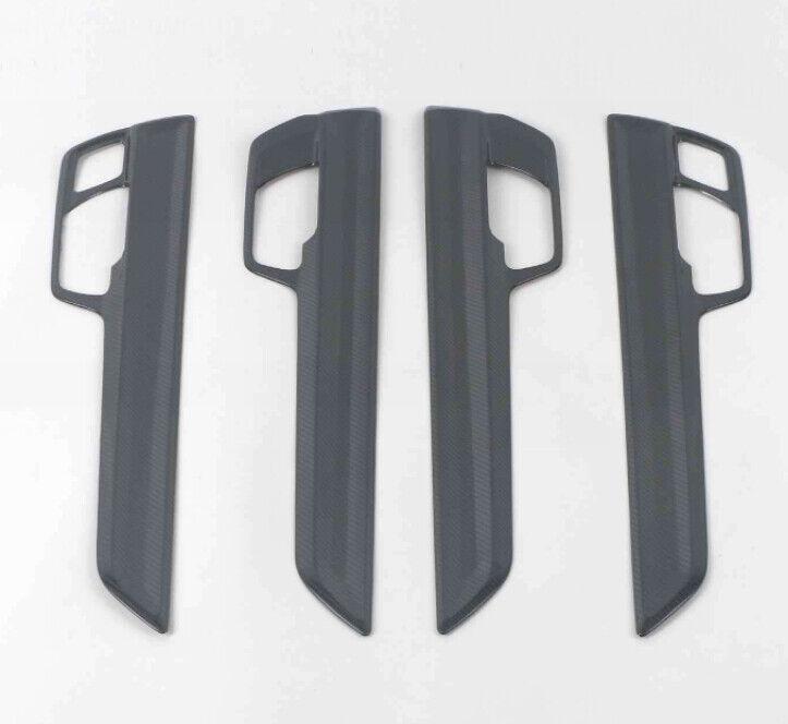 for Honda CR-V CRV 2023-2024 Carbon Fiber Steel Inner Door Panel Cover Trim 4pcs