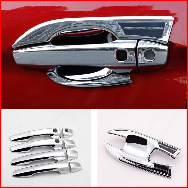 for Mitsubishi Eclipse Cross 2018-2020 Outer Door Handle+Bowl Cover Trims Chrome
