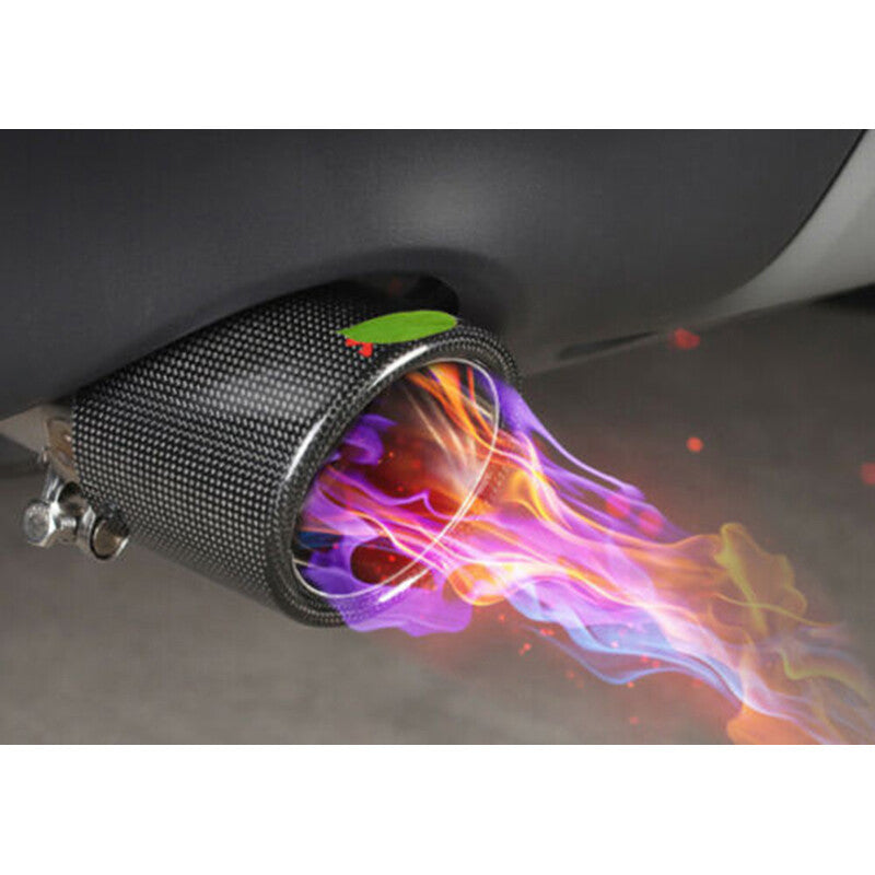 for Range Rover Evoque 12-19 Carbon Fiber Exhaust Muffler Tail Pipe Tip Tailpipe
