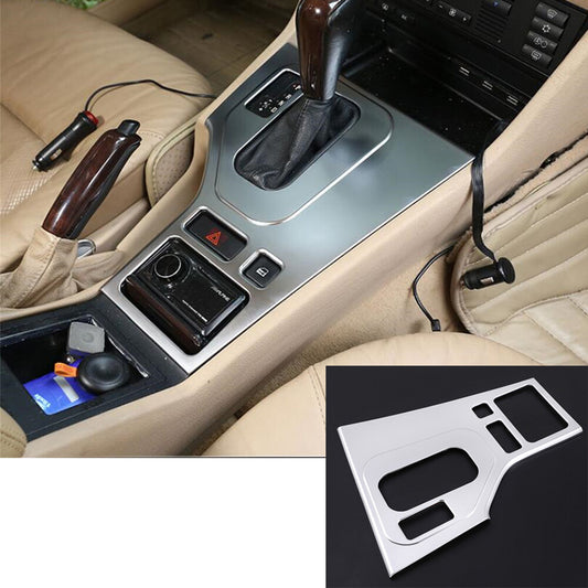 Silver ABS Central Console Gear Shift Panel Cover for BMW 5 Series E39 1998-2001