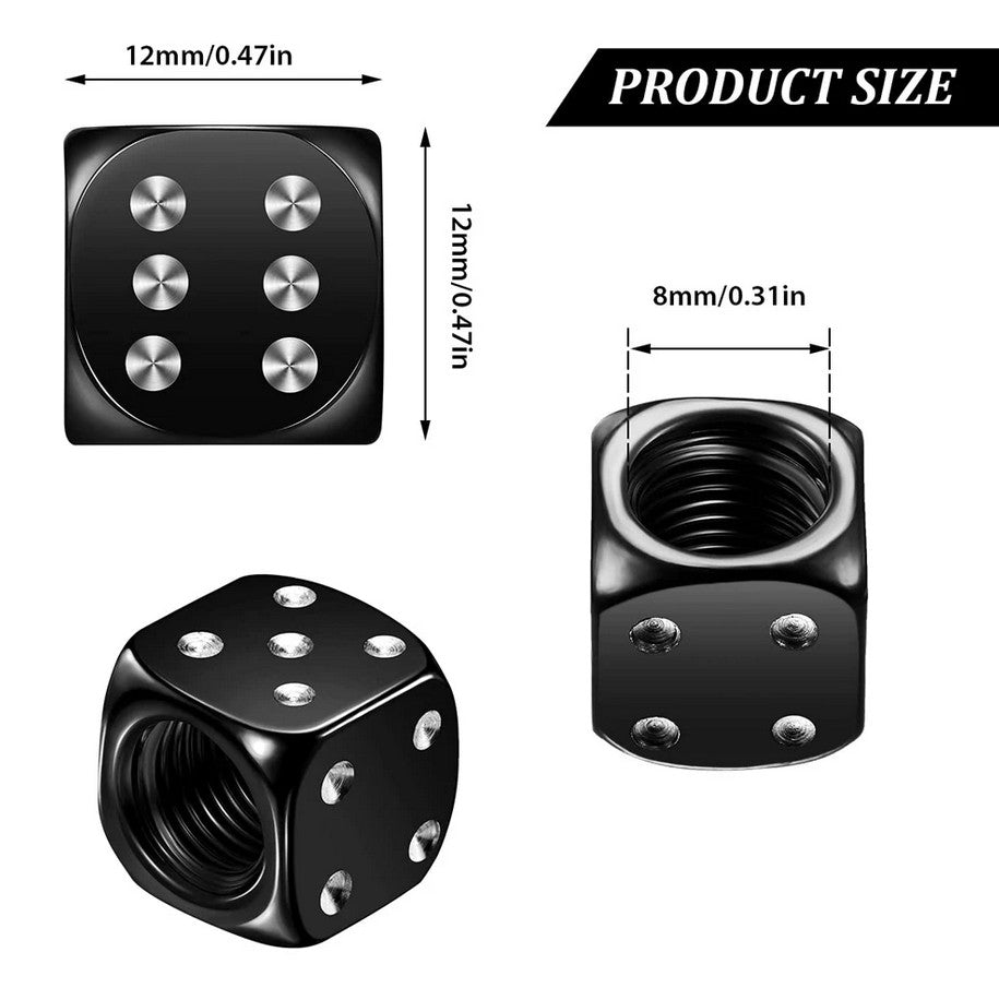 4-piece car tire valve cover rod air dust cover dice blue for Volvo