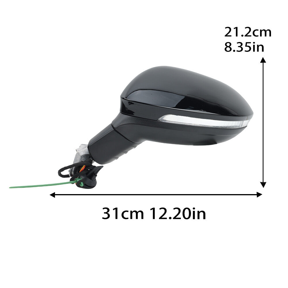 F¨¹r for VW for Golf 8 MK8 20-24 Links Au?enspiegel Spiegel Elektrisch Heizung Schwarz
