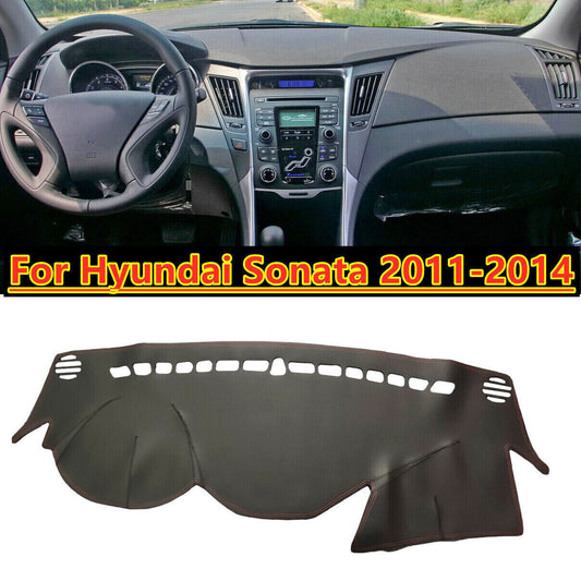 1X for Hyundai Sonata 2011-14 PU leather Dashboard Mat Non-slip DashMat Sun Pad