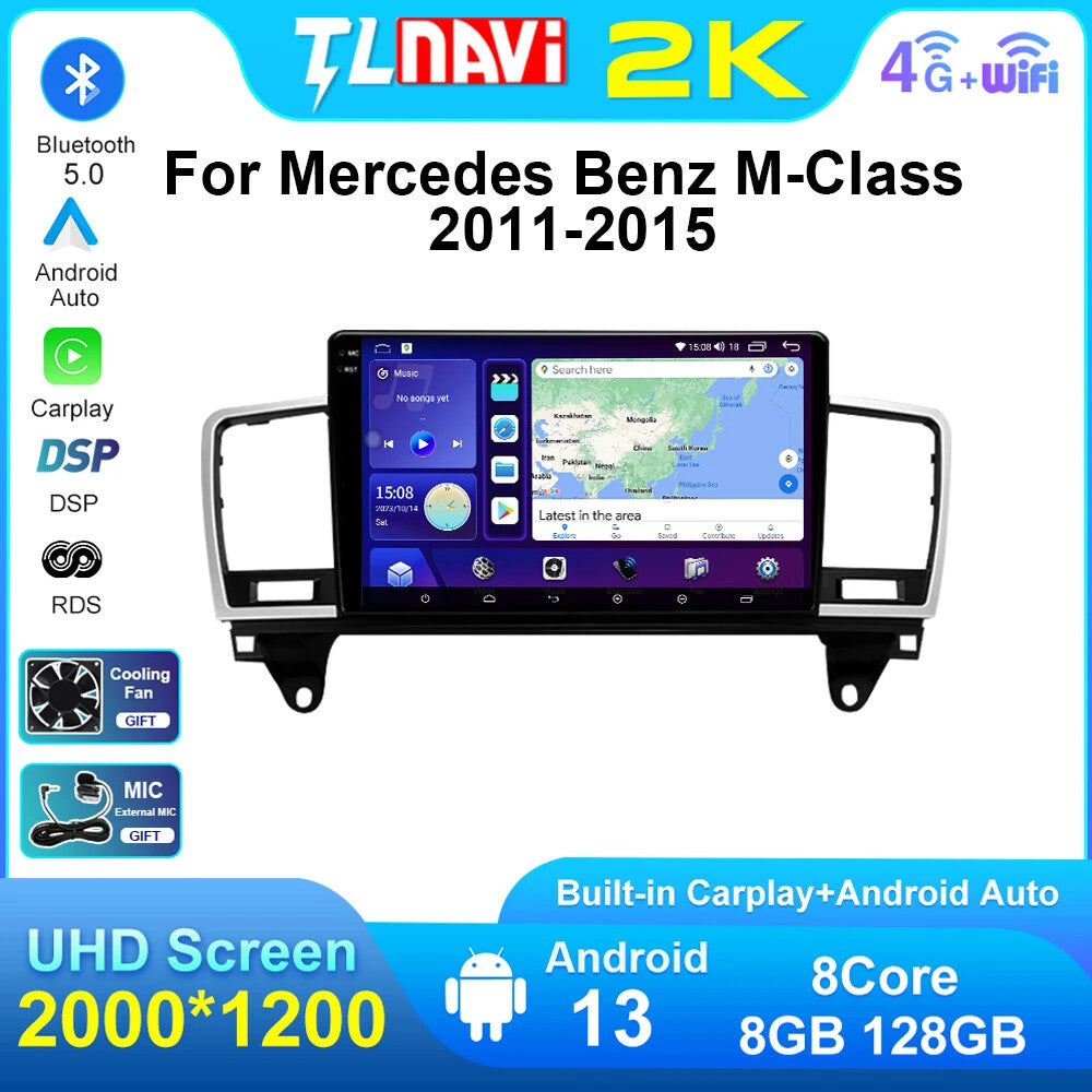 Car Radio for Mercedes for Benz M-Class W166 2011-2015 GPS Multimedia Player Screen