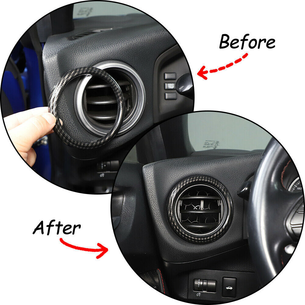 ABS Carbon Fiber Inner Side Air Vent Outlet Frame Trim for Toyota 86/ for Subaru BRZ