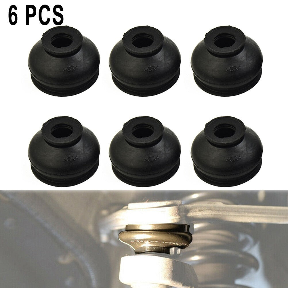 6-Piece Rubber Tie Stick End Ball Connector Dustproof Boots Dustproof Covers Boot Leg Wrapping Accessories