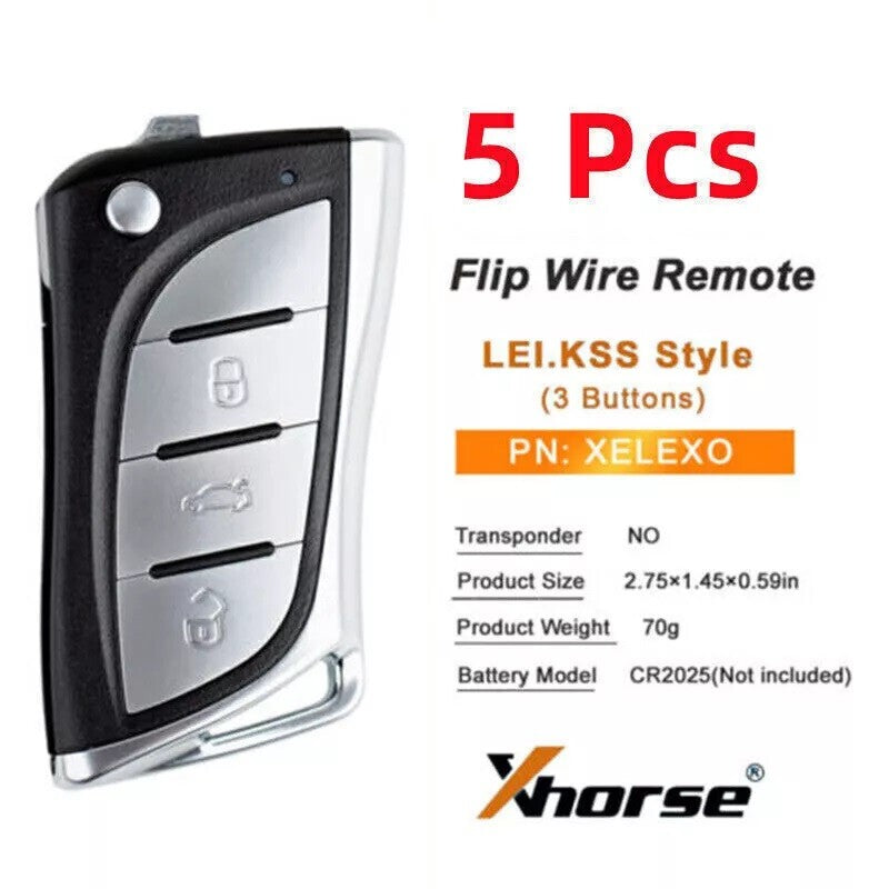 5x XELEX0EN Super Remote Key Super Chip for Toyota / for Lexus Flip 3 Buttons