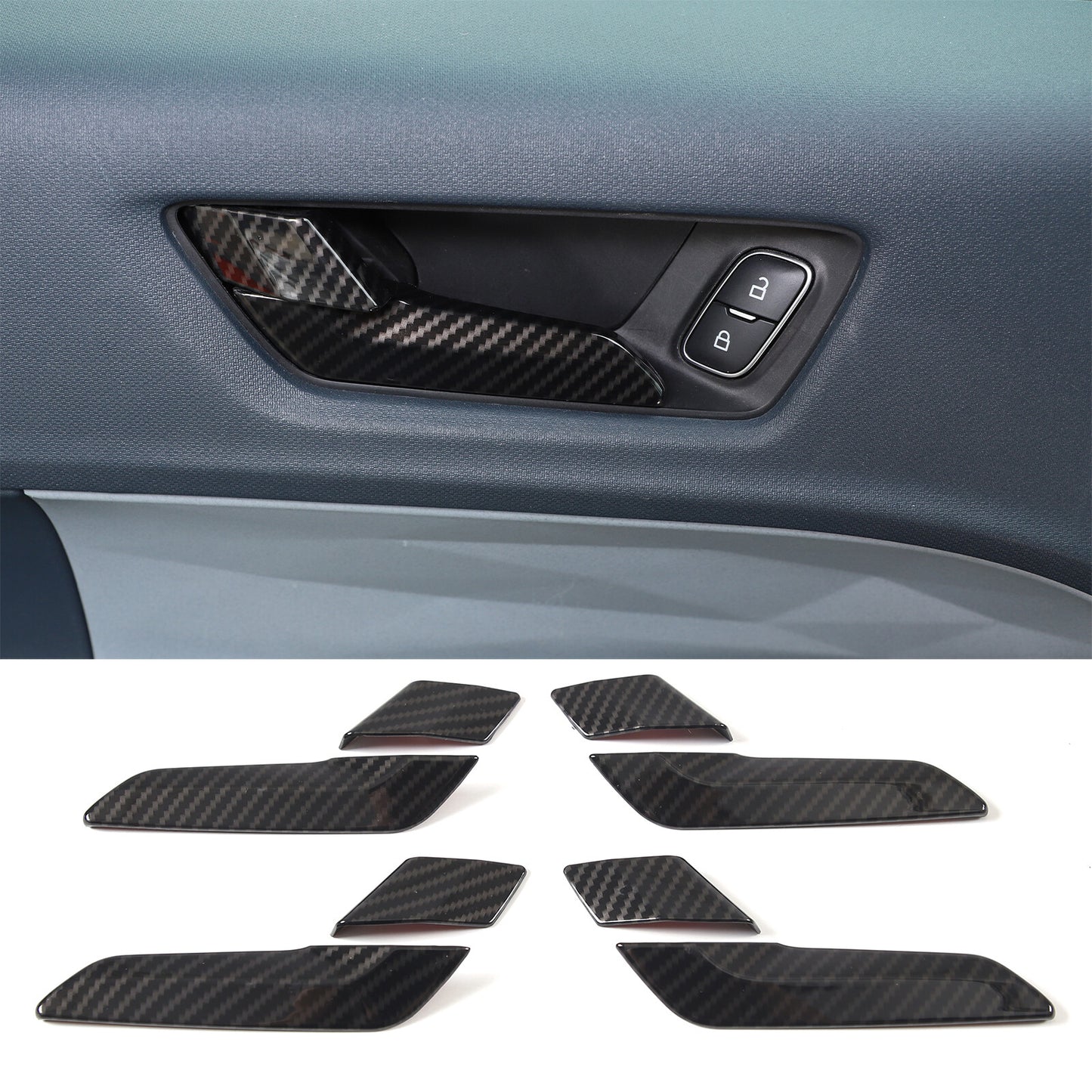 Carbon fiber glass lifter button protective cover suitable for Jaguar F model 2013-24