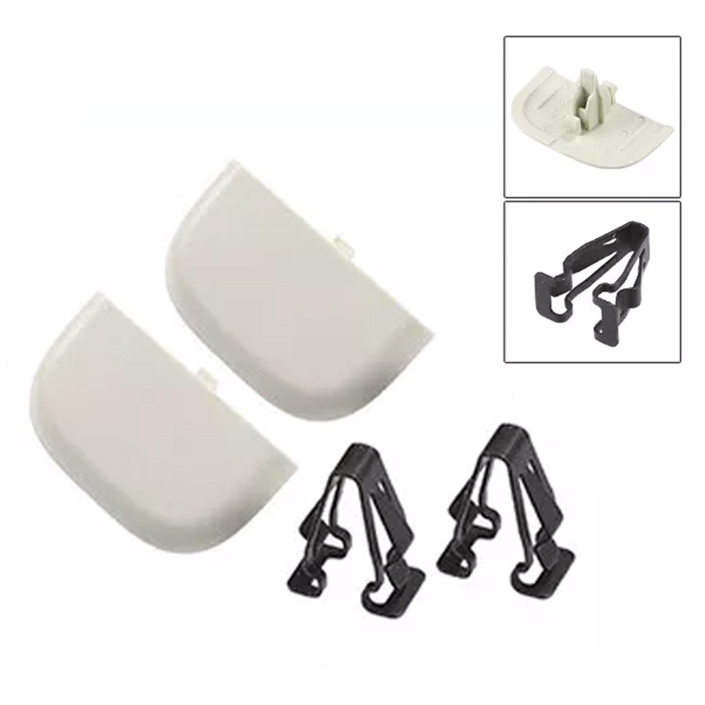 2 Set Gray Iron Sun Visor Cap Clip Retainer for Ford Fusion 2013-2016 2015