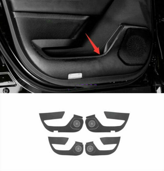 Carbon Fiber Leather Inner Door Anti-Kick Anti-Dirty for Toyota Highlander 20-23