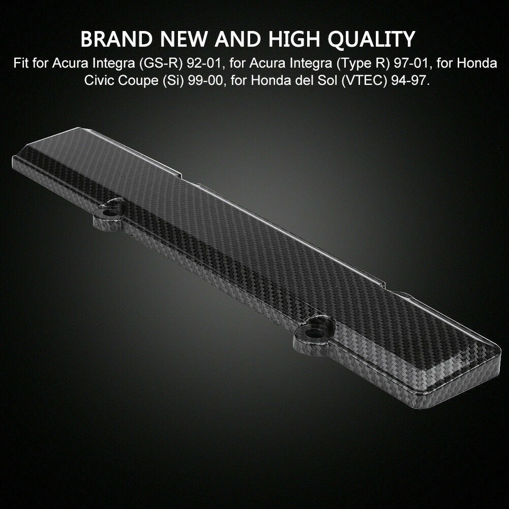 ABS CARBON FIBER LOOK VALVE COVER SPARK PLUG INSERT for HONDA B18 B16SERIES VTEC