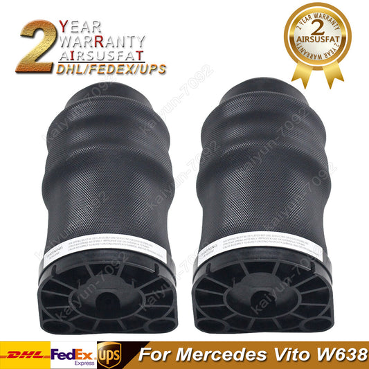 Pair Rear Air Suspension Spring Bags for Mercedes Benz Vito W638 6383280501 New