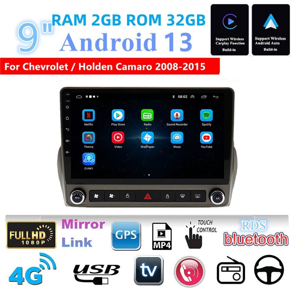 For Apple Carplay Car Radio Stereo GPS Fit for Chevrolet Camaro 2008-2015