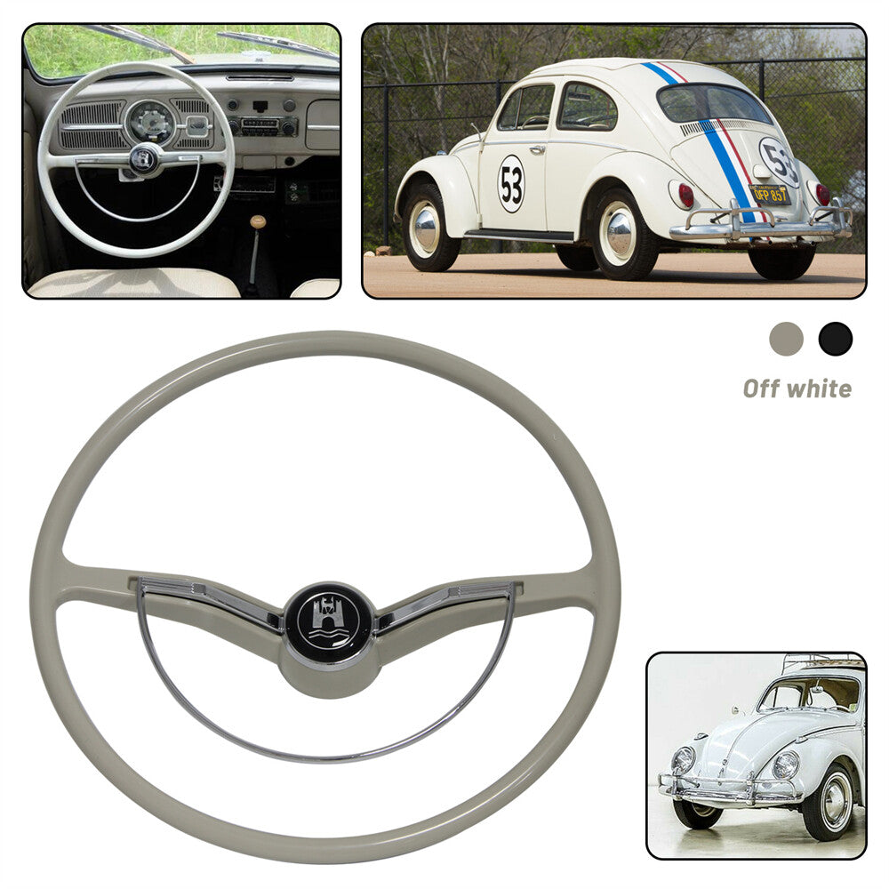 Steering Wheel with Horn Button Ring For 1962-1971 for Volkswagen Models Gray
