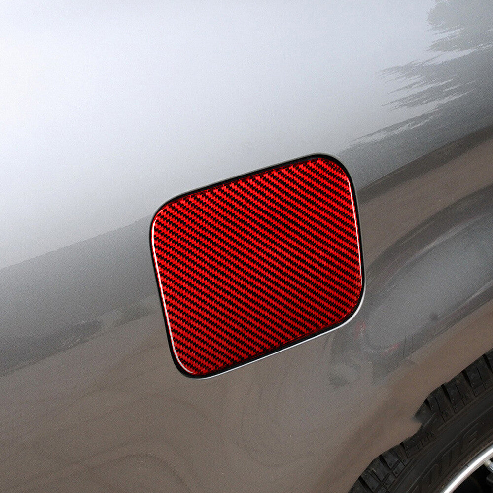 Red Carbon Fiber Door Gas Cap Fuel Filler Tank Trim for Infiniti G37 Sedan 07-13