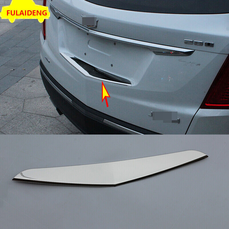 for Cadillac XT5 2016-2020 Chrome Steel Rear Trunk Tailgate Lid Cover Panel Trim