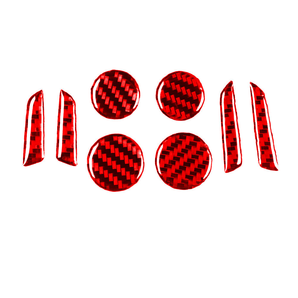 Red Carbon Fiber Console for Seat Adjustment Button Cover for Tesla Model 3/Y 17-22