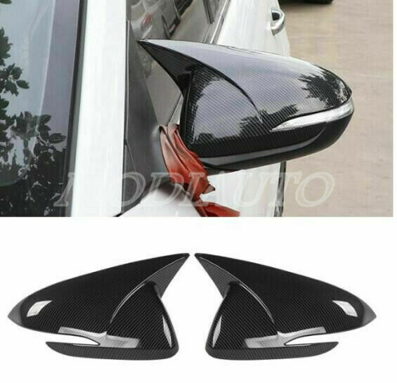 for Hyundai for Elantra 2017-2020 Car Carbon Fiber Look Rearview Mirror Cover Trim