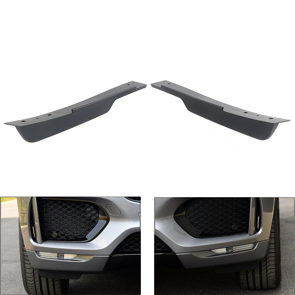 Pair Front Bumper Lower Air Deflectors Skirts Baffle for Jaguar F-Pace 2016-2023